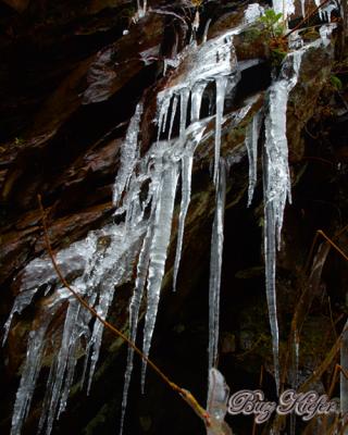 Icicles along Hwy. 441 in Park