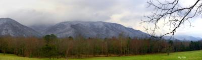 Cades Cove on a Sunless Morning pano