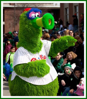 2009 Philly Phanatic at the St. Pats Day Parade