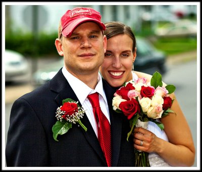 The Bride Behind the Phillies Fan