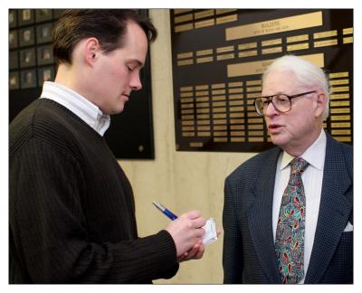 Interviewing Past Honoree Harold Sprung