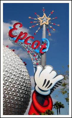 The Epcot Logo Symbol by Space Ship Earth.