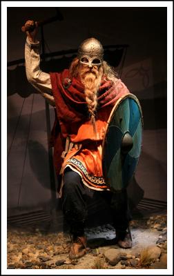 A Viking in the Norway Exhibit.