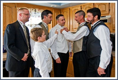 The Groom Gets Dressed in the Kitchen