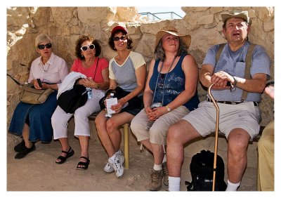 Getting Cooll in the Shade in the Ruins of Masada