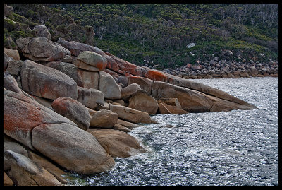 Granite near South East Point landing ramp 3