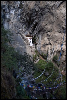 Small cave temple and bridge to monastery
