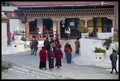 Morning prayers at the main stupa 1