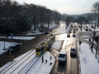 Vue de la passerelle au-dessus de lavenue de Tervueren