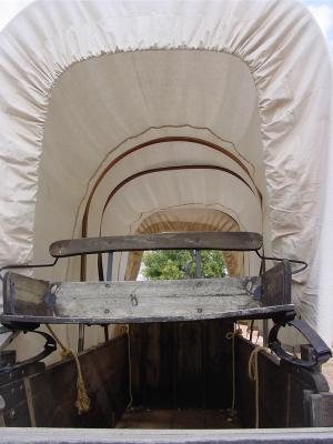  Check out the spring seat on this covered wagon !!!!