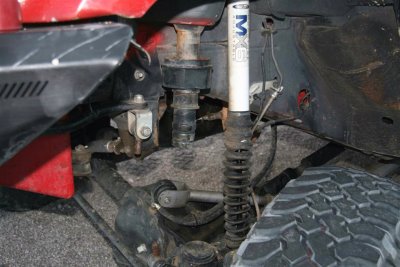 Looks like your going to take the shock off to get coil in .
