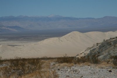 After coming out of canyon the Eureka dunes come into view .
