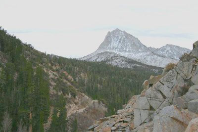 Not much snow above timberline.