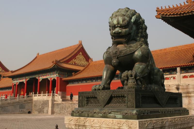 Female sentry lion