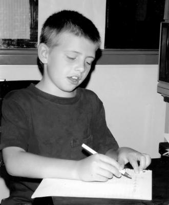 Boy Writing