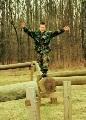 Boy on Army Conditioning Course