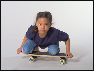 Skateboard posing