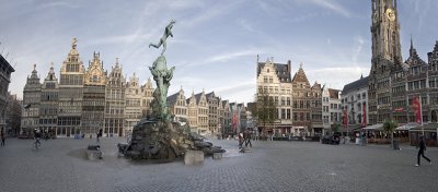 Antwerp, Old Town, panorama