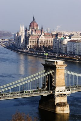 Budapest, Liberty Bridge & Parliament building