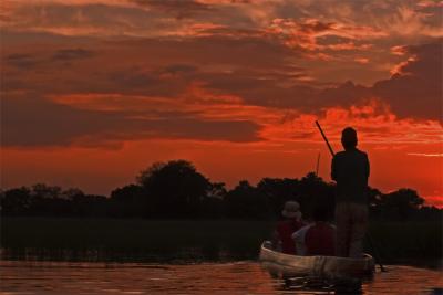 sunset, Okavango Delta