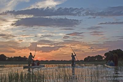 sunset, Okavango Delta