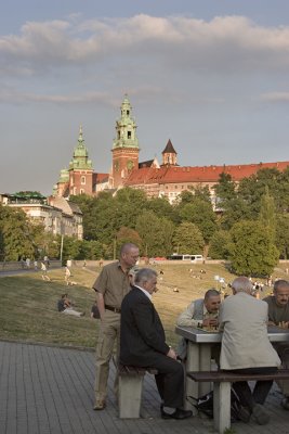 krakow, sunset chess matches