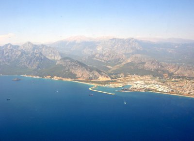 Just before landing in Antalya