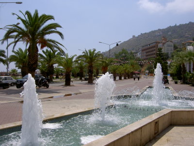 Fountains near the harbour