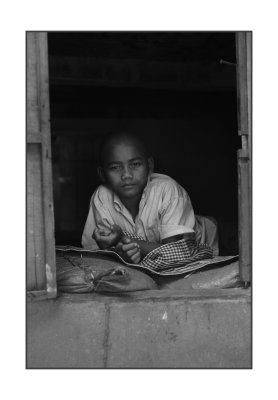 Boy in monastery, near Siem Reap