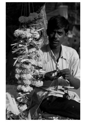 Man selling flowers