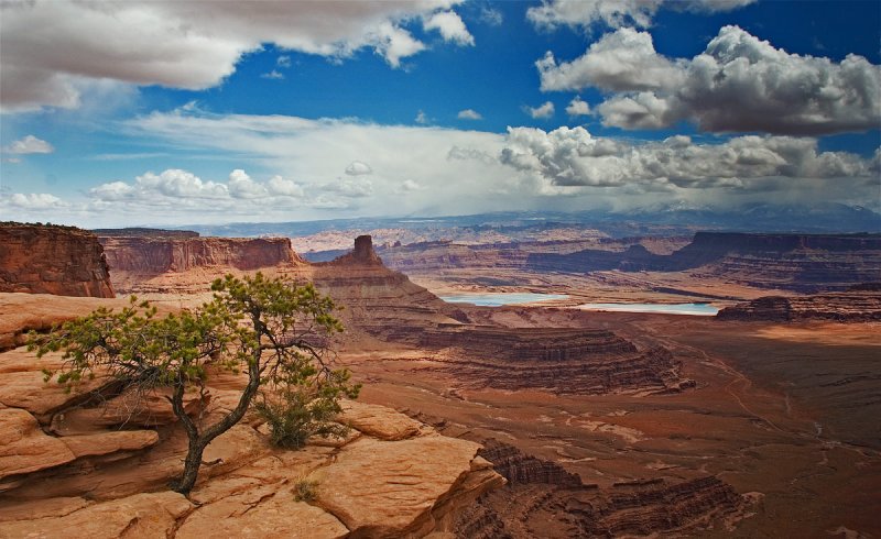 La Sal Mountains Receiving Spring Snow