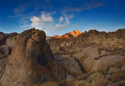 Rock Forms, Lone Pine Peak, Morning Clouds