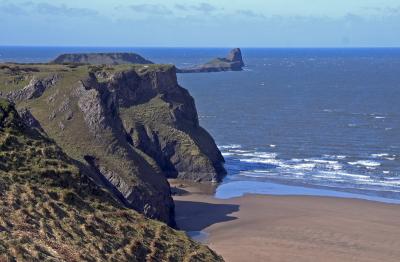 Rhossili Cliffs and Worm's Head