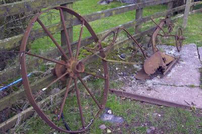 Old farm implements at Carreg Cennen