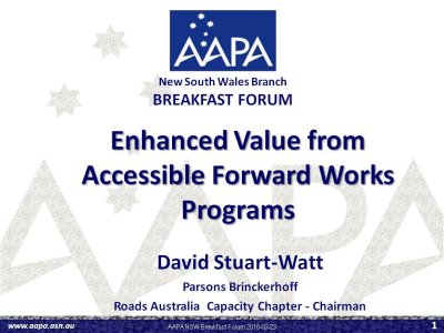 Breakfast Forum of the AAPA NSW Branch - 23 March 2010