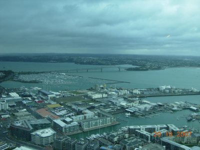 View of Auckland Bridge from Sky Tower, Auckland