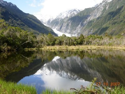 Franz Josef Glacier from Peter's Pool, Franz Josef