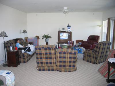 Living room in the basement