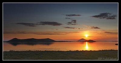 Sunset at Lake Myvatn