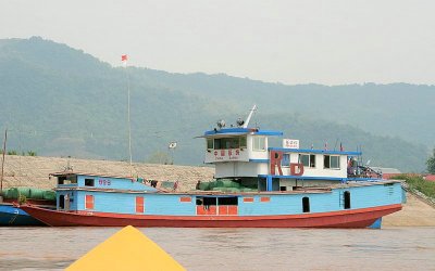 chinese boat at Mekong