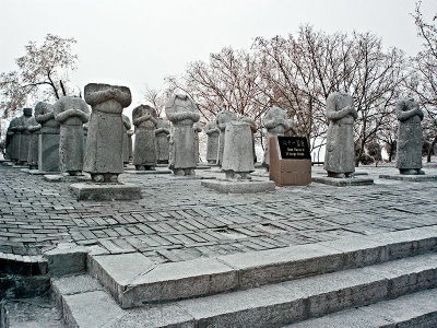 The beheaded stone figures