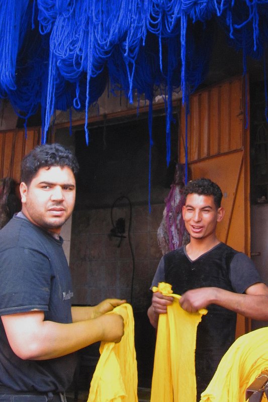 Men working in the zoco in Marraqueix