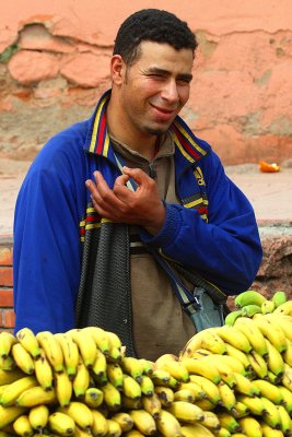 Banana seller in Marraqueix