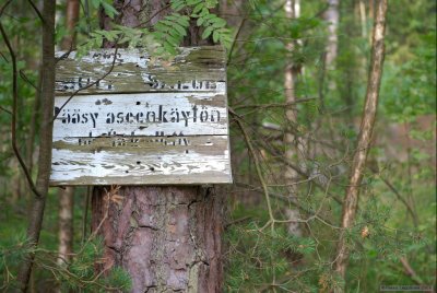 Military area - trespassers may be shot