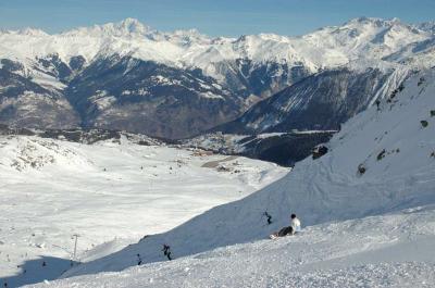 Courchevel, facing Mt Blanc