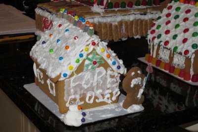 Sign of the Times - Foreclosed Gingerbread House