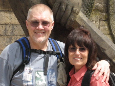 Jan and Tom in Bhaktapur.