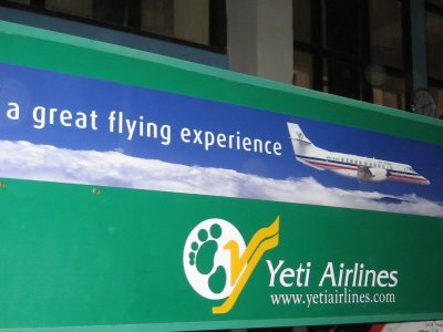 Yeti Airlines from Kathmandu to Lukla.