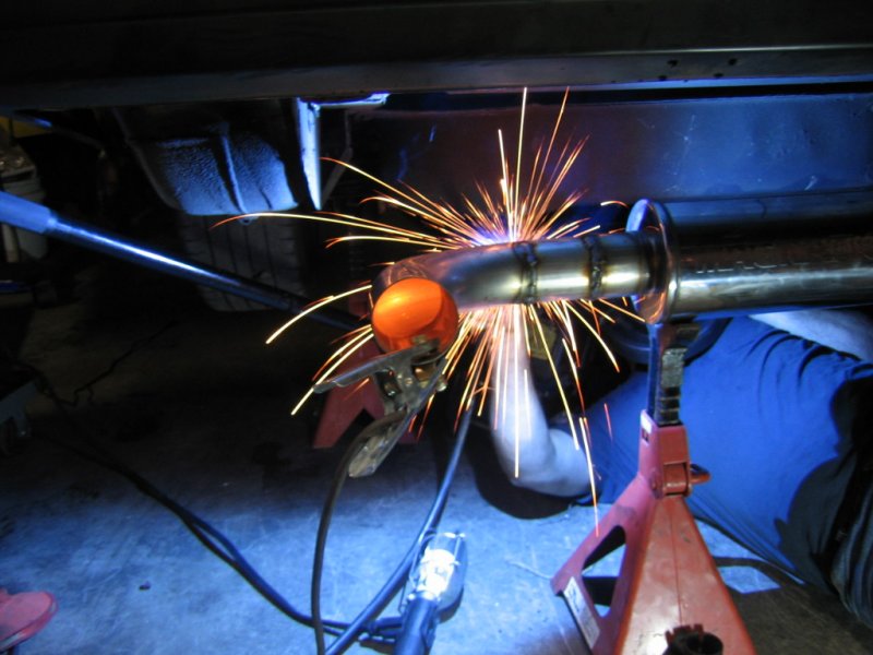 Me welding up my exhaust