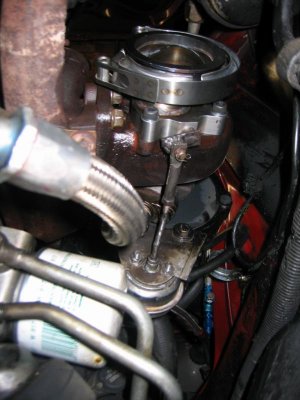 V-band clamp on turbo